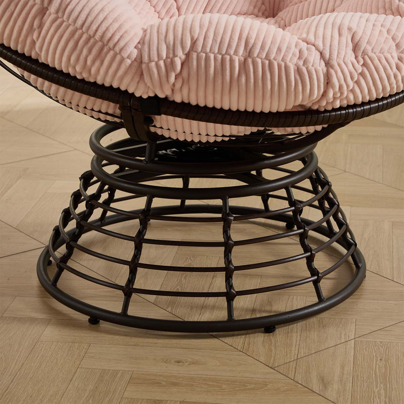 Fauteuil Papasan ergonomique et confortable, Rose