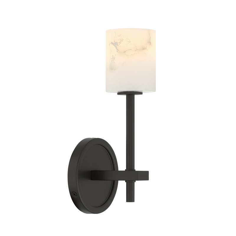 Applique murale noire matte 4,5 po Jasen, Noir