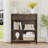 Guinna Industrial 3-Tier Bookcase, Wood And Metal Low Bookshelf For Small Spaces, Living Room, Bedroom, Office-1119687262-1137719865