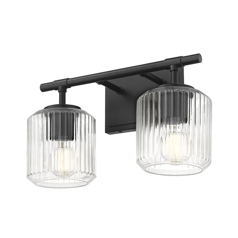Braggs 2 Light Vanity, Matte Black