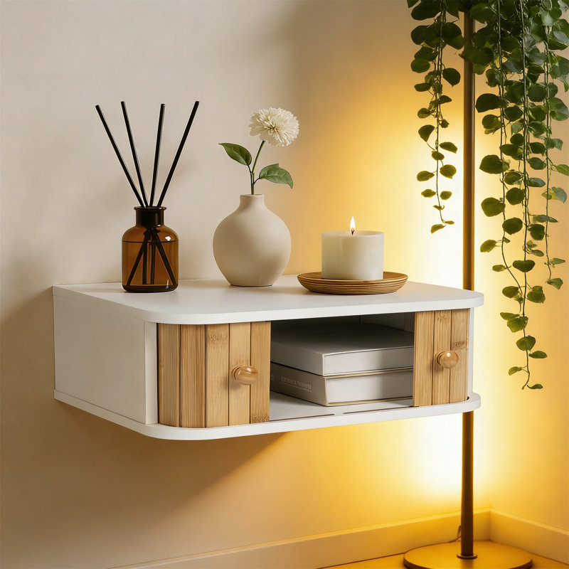38cm W Manufactured Wood Bedside Table