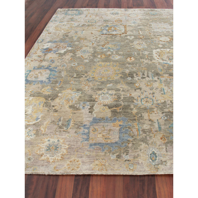 Essex Wool Damask Area Rug, Rectangle 8' x 10'