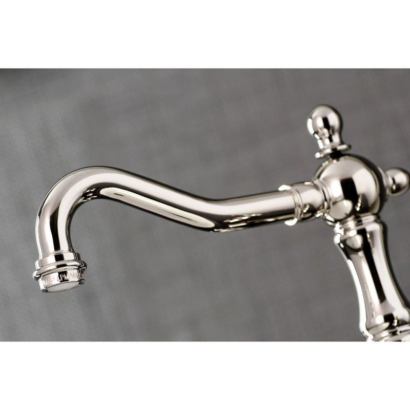 Robinet pour salle de bain à poignée large Heritage, Nickel poli