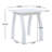 SELMA Acacia Wood Accent Side Table In White PU/ Weather-Resistant Rectangular End Table For Patio/ Garden/ Lawn/ And Living Room
