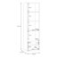 VERNIQ 201.5 cm H x 55.4 cm W Bookcase