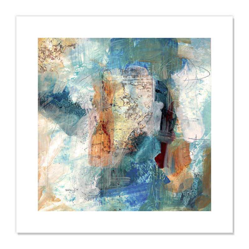Painterly Elements I - Peinture, Papier, H 20 po x l 20 po x P 0,1 po