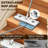  JOYBOS Self-Wringing Flat Mop Set with Dual-Compartment Bucket for Washing and Drying, 7-Layer Scraper, 2 Replaceable Mop Pads, Slim Design Ideal for Tight Spaces-126509196