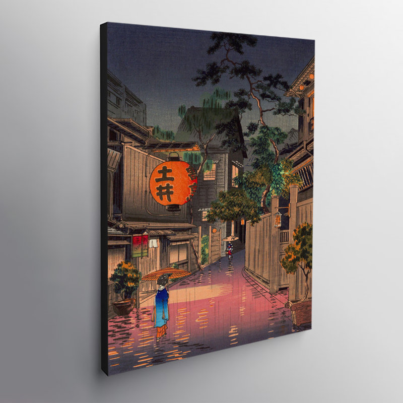 Ushigome Kagurazaka by Tsuchiya Koitsu - Wrapped Canvas Painting, 41cm H x 31cm W x 4cm D