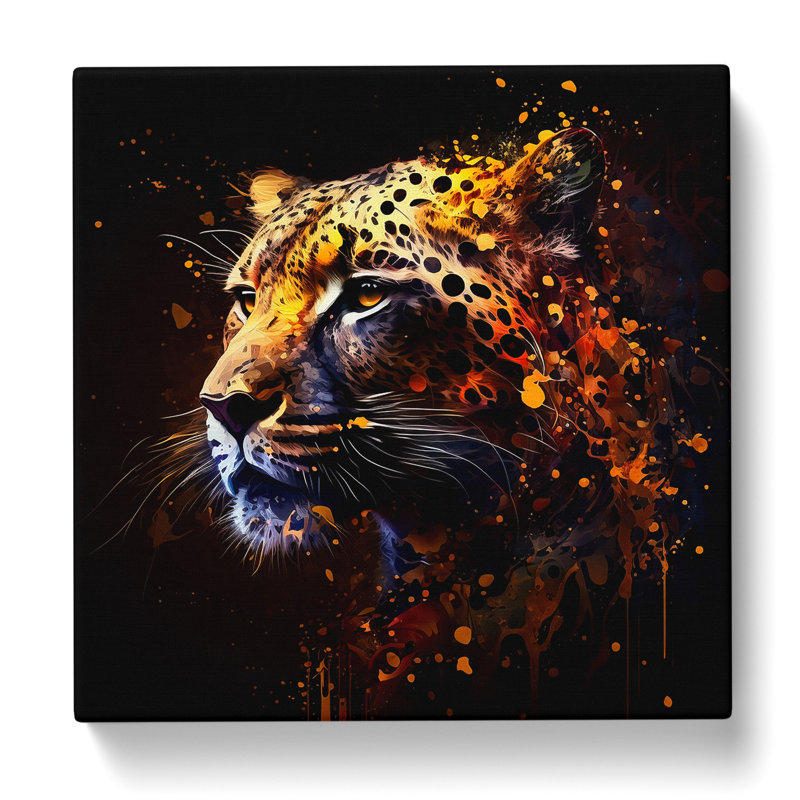 Leopard Abstract Art - Print, 50cm H x 50cm W x 3cm D