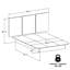 Grand lit Zen Alpha - Lit plateforme avec tête de lit - Assemblage facile, aucun sommier requis-1281925920