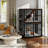 Gurmukh Corner Dog Crate Furniture with Divider and Bowls-379907554-379907552