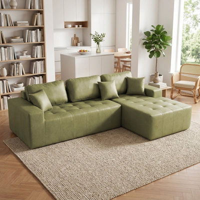 108.27 " Faux Leather Sofa Bed