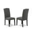 Ensemble de mobilier de salle à manger 5 pièces comprenant une table de salle à manger rectangulaire et 4 chaises rembourrées en tissu Gotham-497765837-497765838-409655181