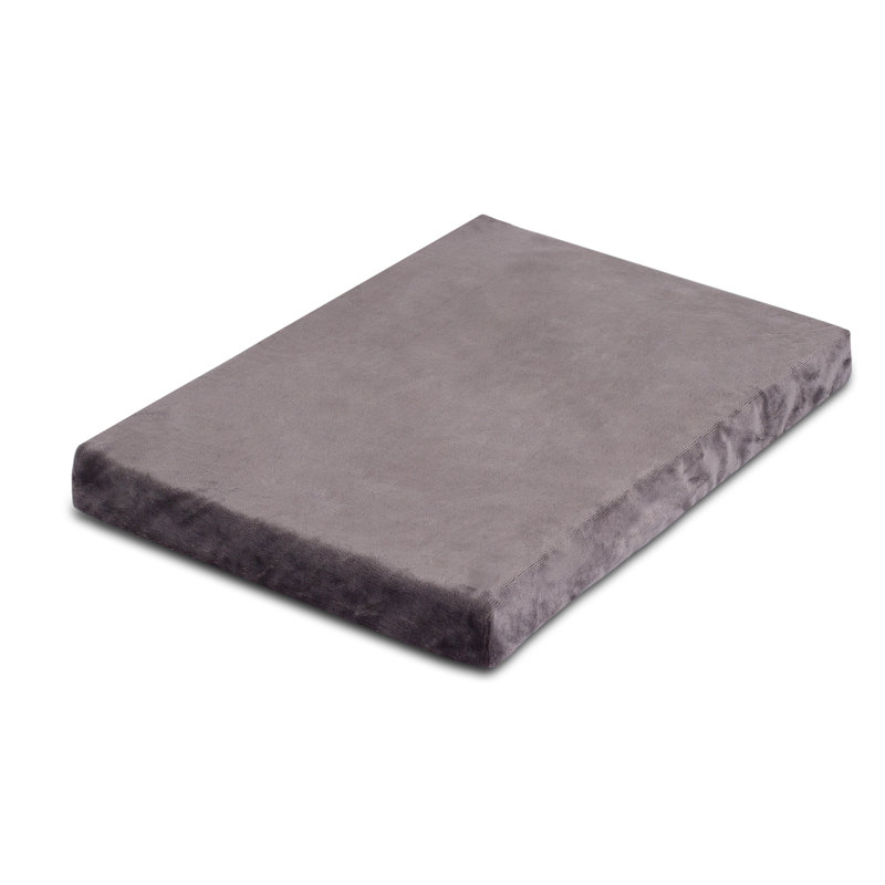 Coussin de lit pour chien ultra doux, Gris, Petit (l 22 po x P 16 po x H 2 po)