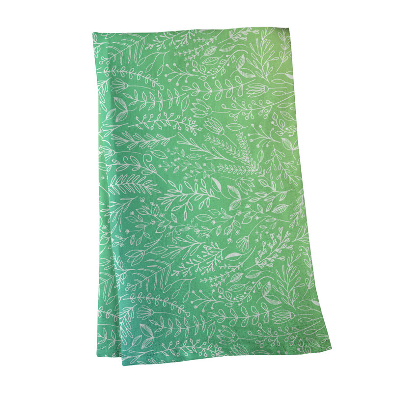 Torchon Mcguigan Ditsy, Vert clair, Sergé de coton