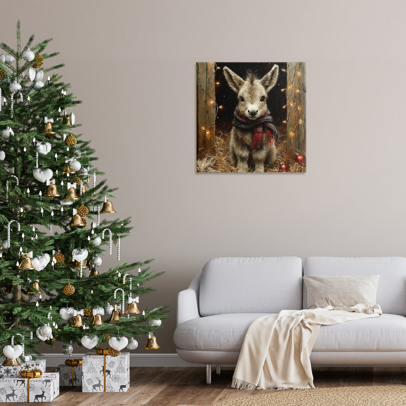 «Baby Donkey & Holiday Lights», conception par Riley B, H 30 po x l 30 po