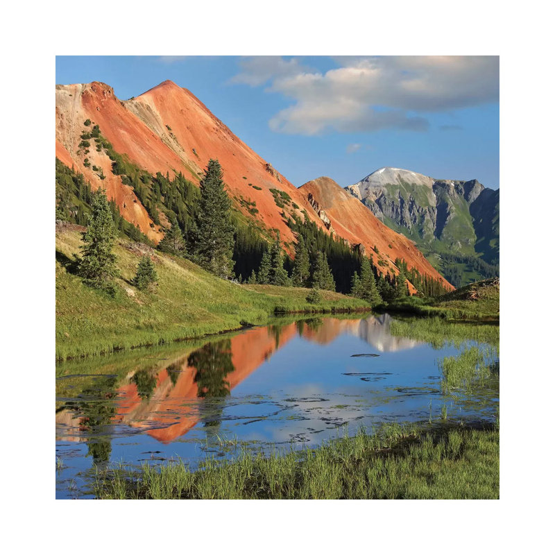 Red Mountain Gets Its Colour From Iron Ore In The Rock by Tim Fitzharris - Wrapped Canvas Print, 30.48 cm H x 30.48 cm W