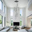 Cocoon 10 - Light Unique Rectangle LED Dimmable Pendant Long Staircase Chandelier