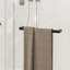 Porte de douche noire matte avec joints d'étanchéité - 56 à 60 po Largeur réglable x 76 H 10 mm en verre épais et confinement contemporain