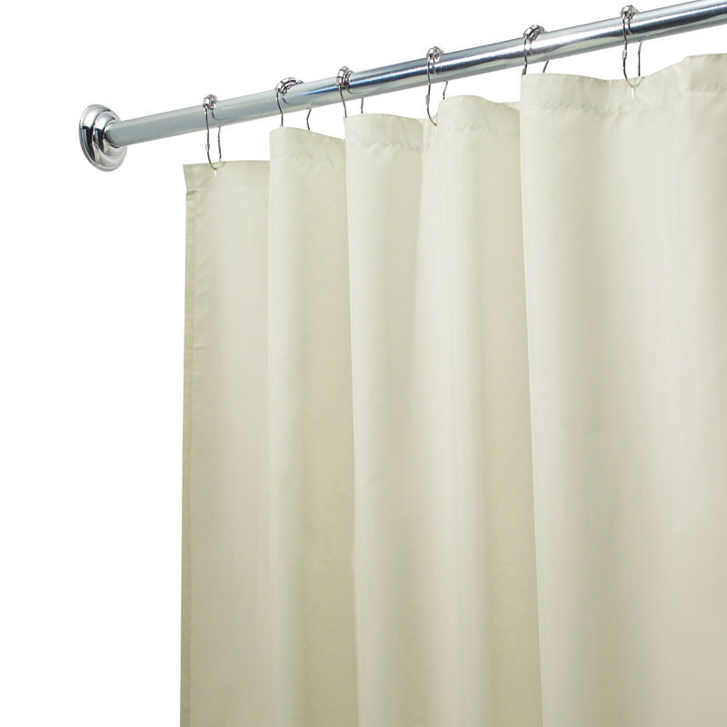 Ensemble de 2 rideaux de douche en polyester uni iDesign - 72 po x 72 po - Blanc, Brun