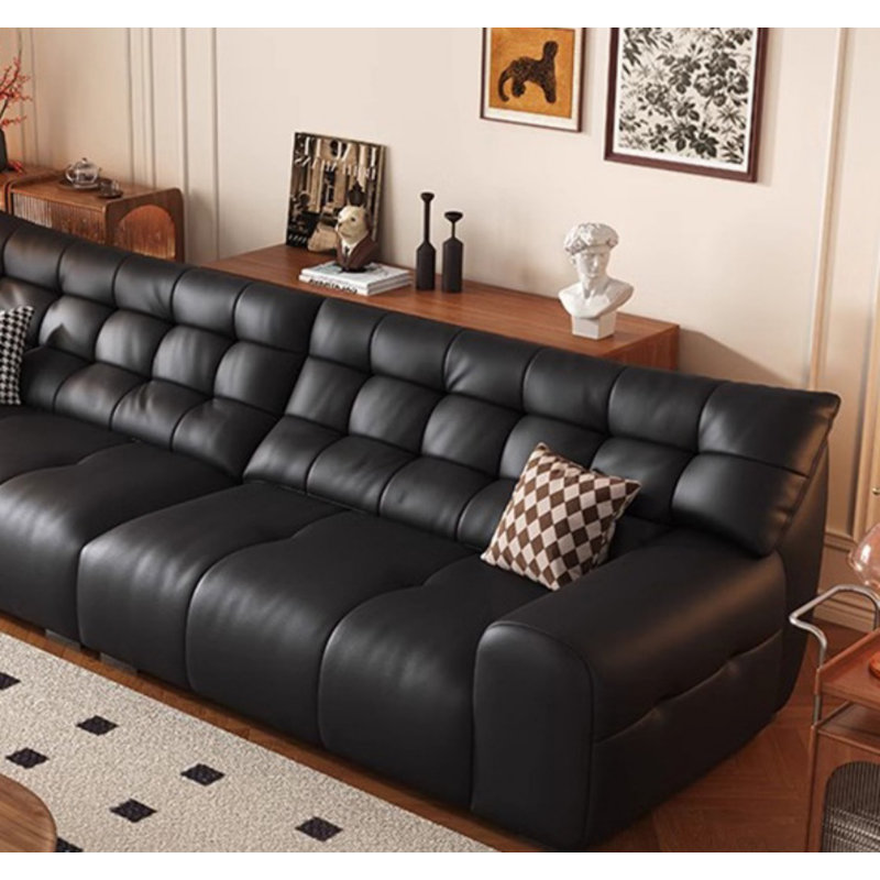 Minimalist Italian  Sofa, 35.43" H x 102.36" W x 39.37" D, 3