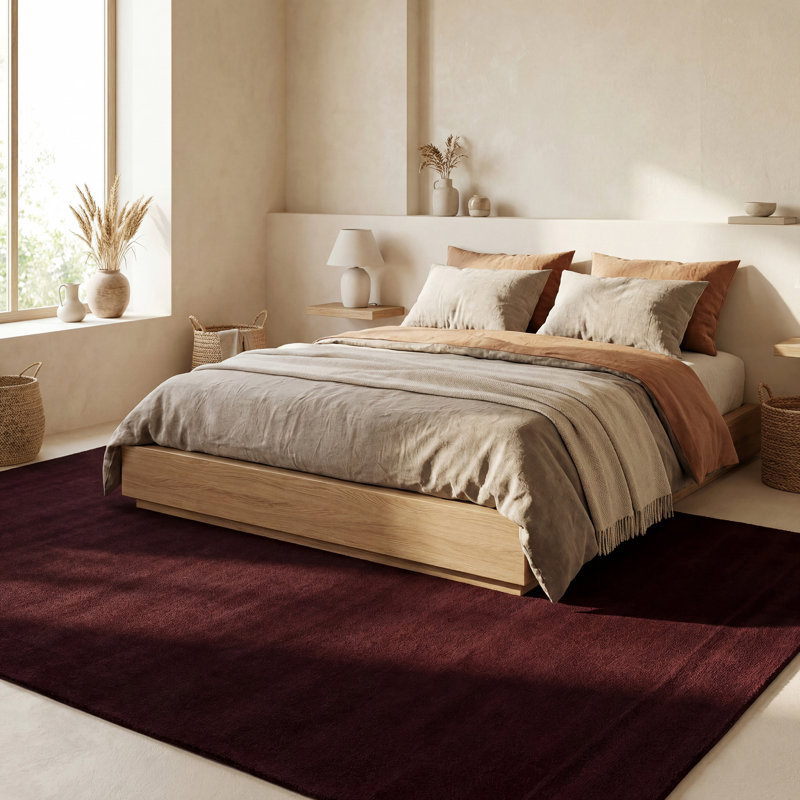 Gania Modern Wine Rug, Rectangle 2' x 3'