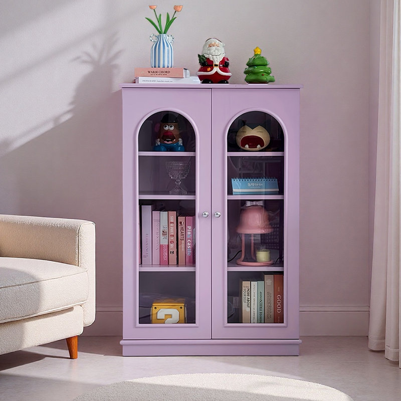Armoire décorative multifonctionnelle à porte vitrée
