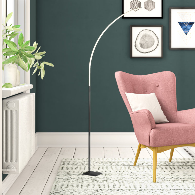 Rickman 150cm LED Arched Floor Lamp, Stainless Steel