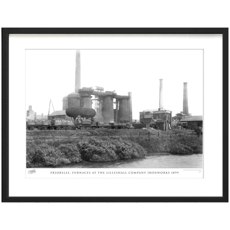 Priorslee, Furnaces At The Lilleshall Company Ironworks 1899 - Single Picture Frame Print, 45cm H x 60cm W x 2.3cm D