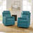 Giselle 26.5" Wide Manual Swivel Rocker Recliner with Metal Base-583672665