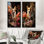 Flower Corgis Laundry Day - animaux chien, ensemble de 2 reproductions d'art mural
