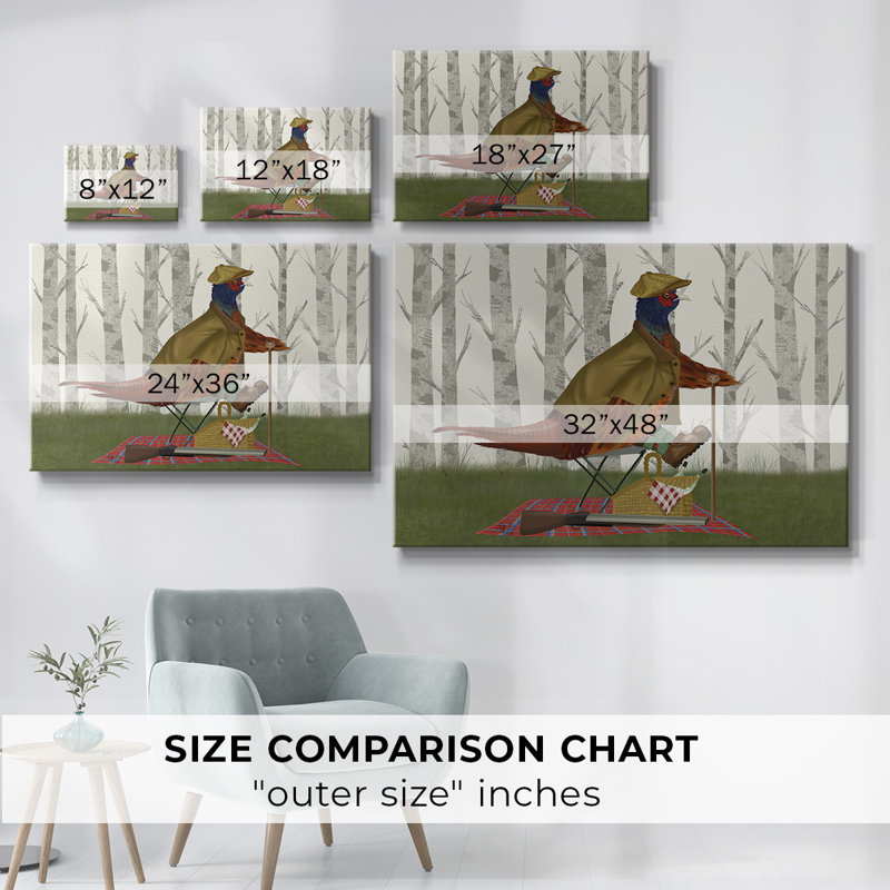 Toile tendue Pheasant, H 40 po x l 60 po