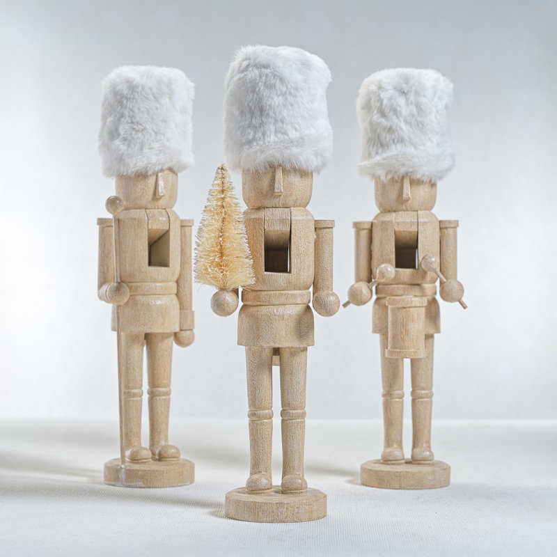 Ortwin Resin Nutcracker Figurines with  Hat, Set of 3