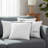 4-Piece White Decorative Cushion Set, 18.2 X 18.2 Inch Square Filled Pillows, Suitable For Sofa Beds And Recliners, Enhancing The Cozy Feel Of Your Home.-121459127