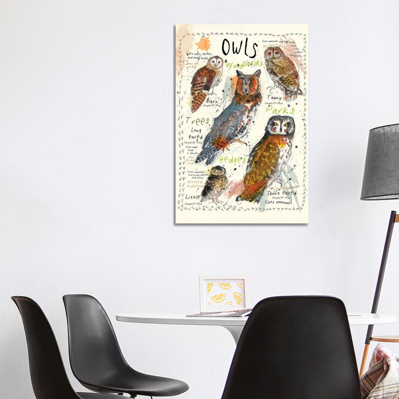 Owls by Michelle Campbell - Wrapped Canvas Gallery-Wrapped Canvas Giclée, 101.6 cm H x 66.04 cm W