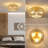 Boho Light Fixtures 3-Light Farmhouse Rattan Ceiling Light Flush Mount With Hand-Woven Shade