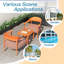 2-Piece Accent Chair Set with Coffee Table - Modern PP & Steel Frame Sofa, Soft Cushions for Living Room, Lounge, Balcony (2 Chairs + 1 Table)-1785361508