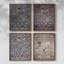 «Vintage Abstract Print», reproduction encadrée CLxxx - ensemble de 4-775848286