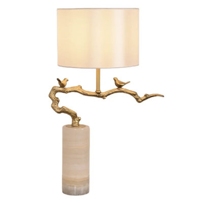 AvaMalis Marble base brass table lamp