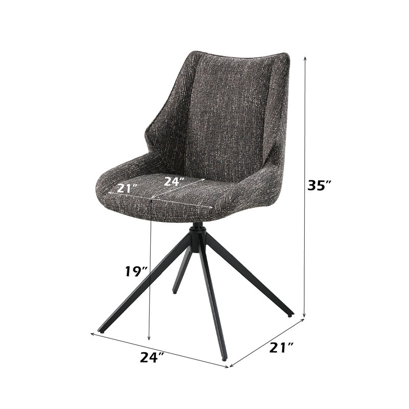 Ensemble de 2 chaises d'appoint Malika Chenille