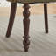 Chaise de salle à manger en polyuréthane avec accoudoirs et pieds en bois massif-108942010
