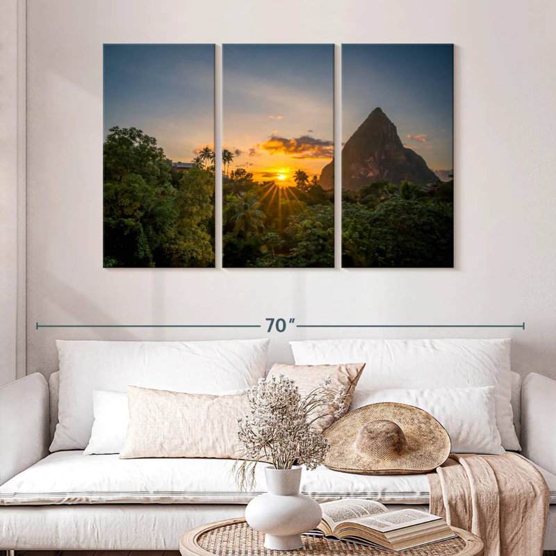 Rorry Pitons At Sunrise, 32" H x 50" W
