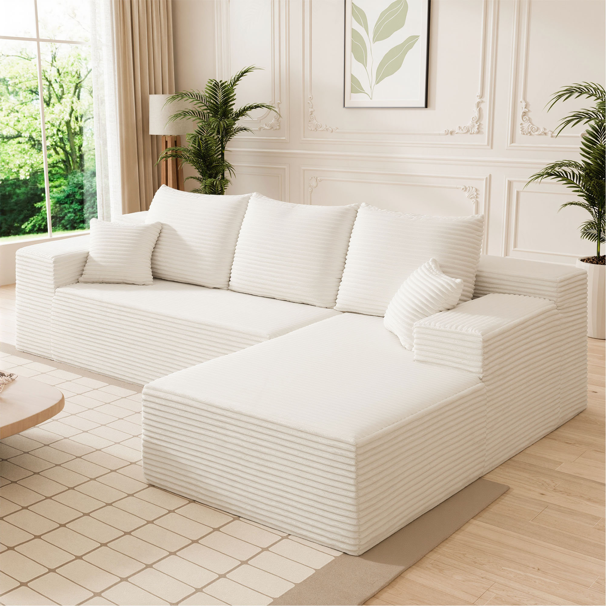 Latitude Run® 107-Inch Rabbit Hair Sofa | Wayfair