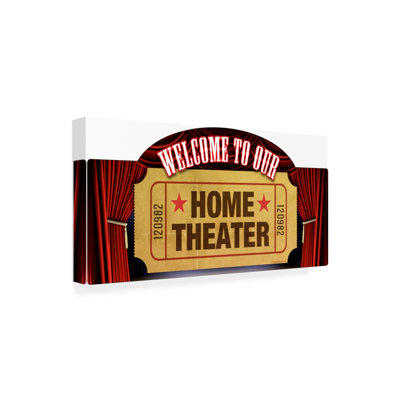 Art sur toile Home Cinéma Marquee sur RetroPlanet, H 12 po x l 24 po