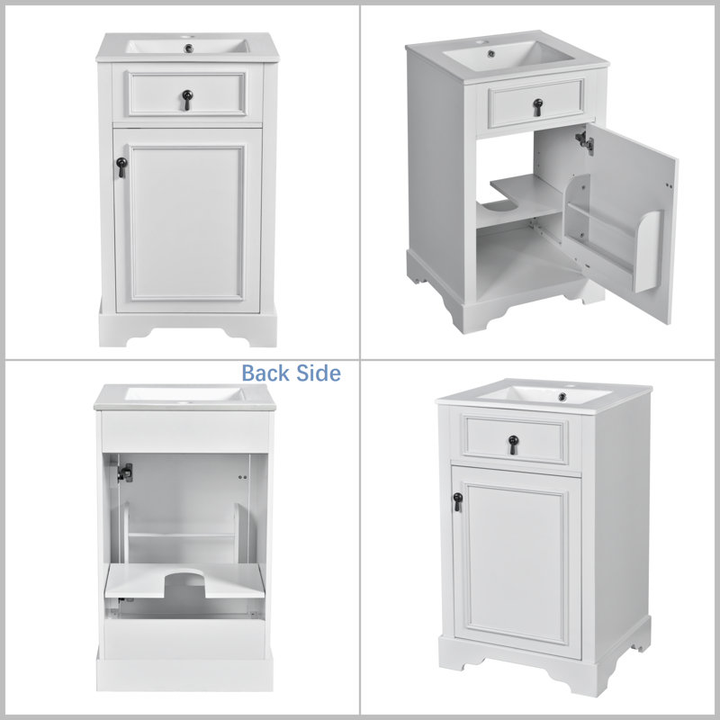Meuble-lavabo de 20 pouces, Blanc