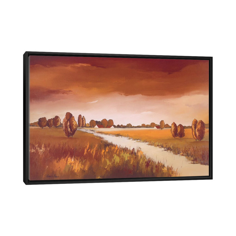 « down the river ii », impression sur toile, H 18 po x l 26 po x P 1,5 po, Toile avec cadre flottant noir, Pas de tapis