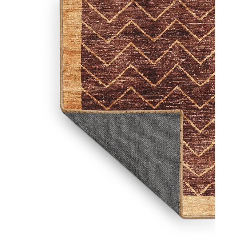 Tapis contemporain brun, Rectangle de 3 pi x 5 pi