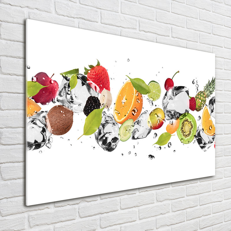 Fruit And Water - No Frame Print on Glass