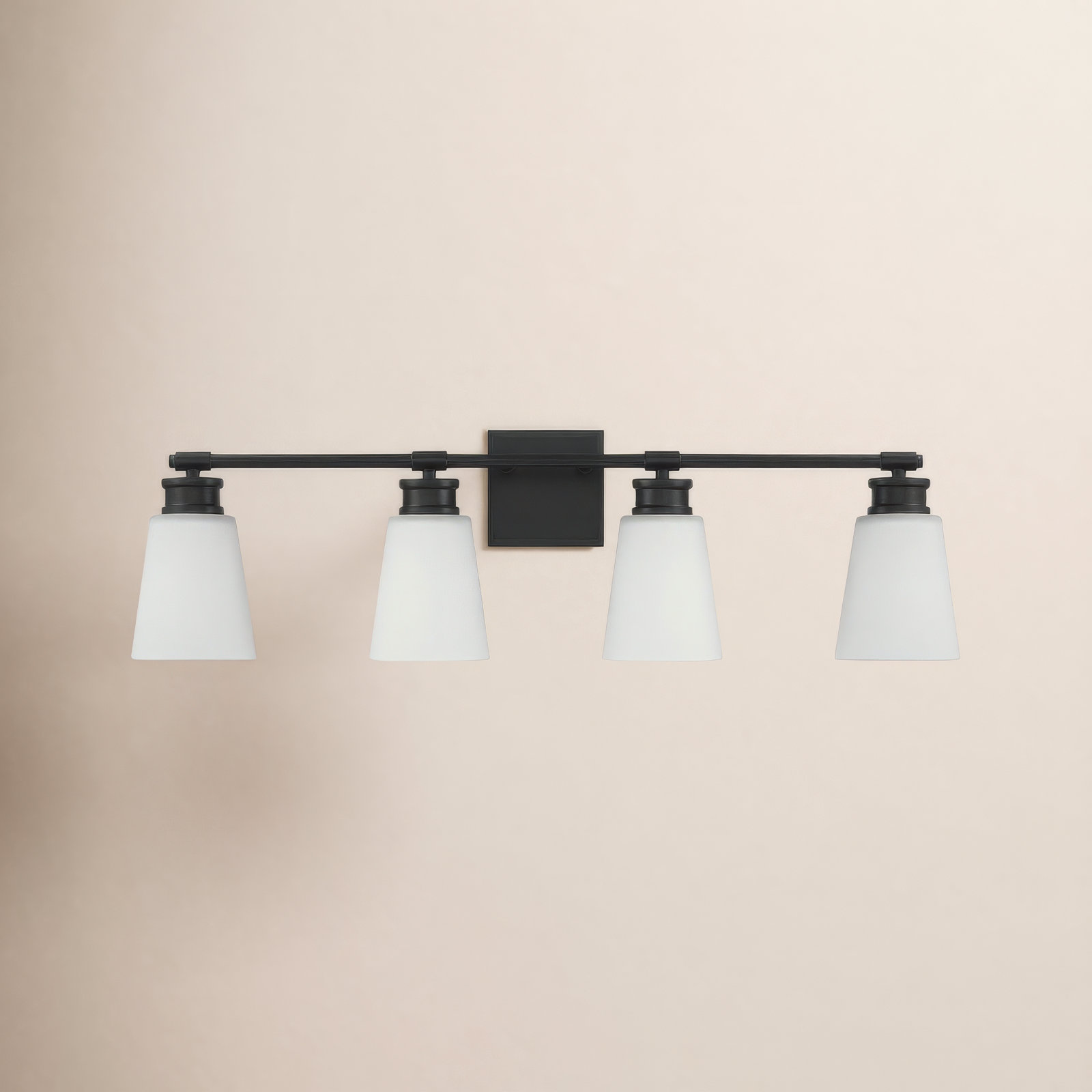 Orlanda 4-Light Dimmable Vanity Light, Matte Black