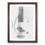 White Bass Guitar in Abstract - Picture Frame Graphic Art Print-55762400-55762405